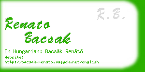 renato bacsak business card